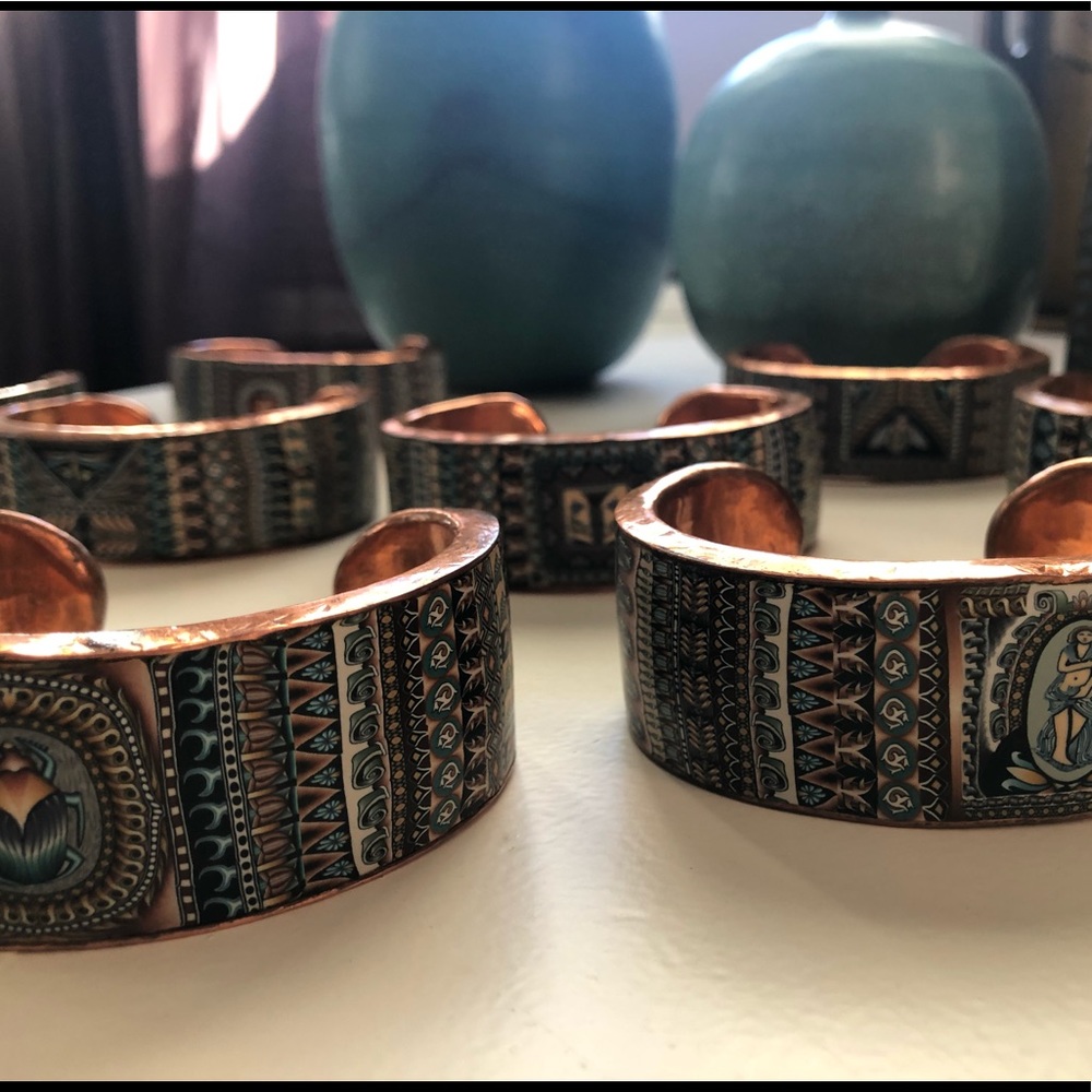 Datura Art Handmade Global Artisans Copper Cuffs - Picture 10 of 14